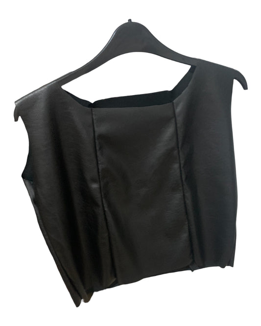 Leather crop top