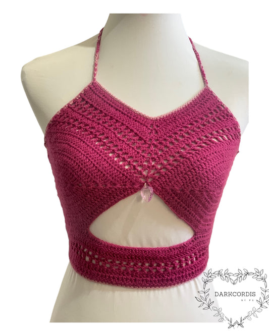 crop top crochet heard
