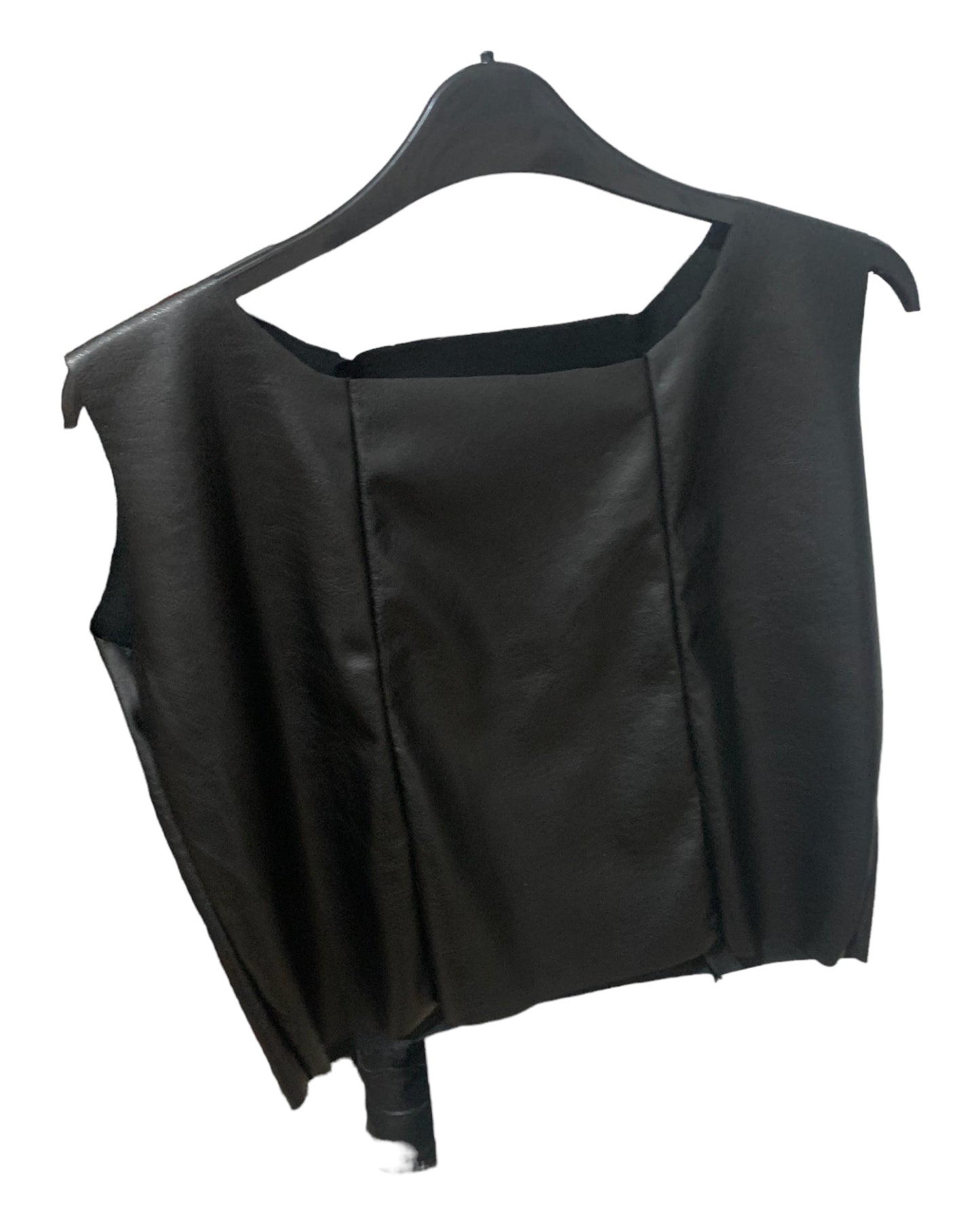 Leather crop top