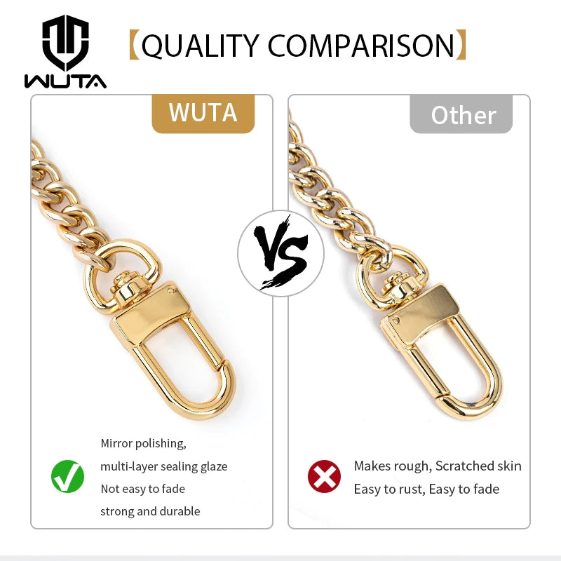 WUTA Handbag Metal Wallet Chain Strap