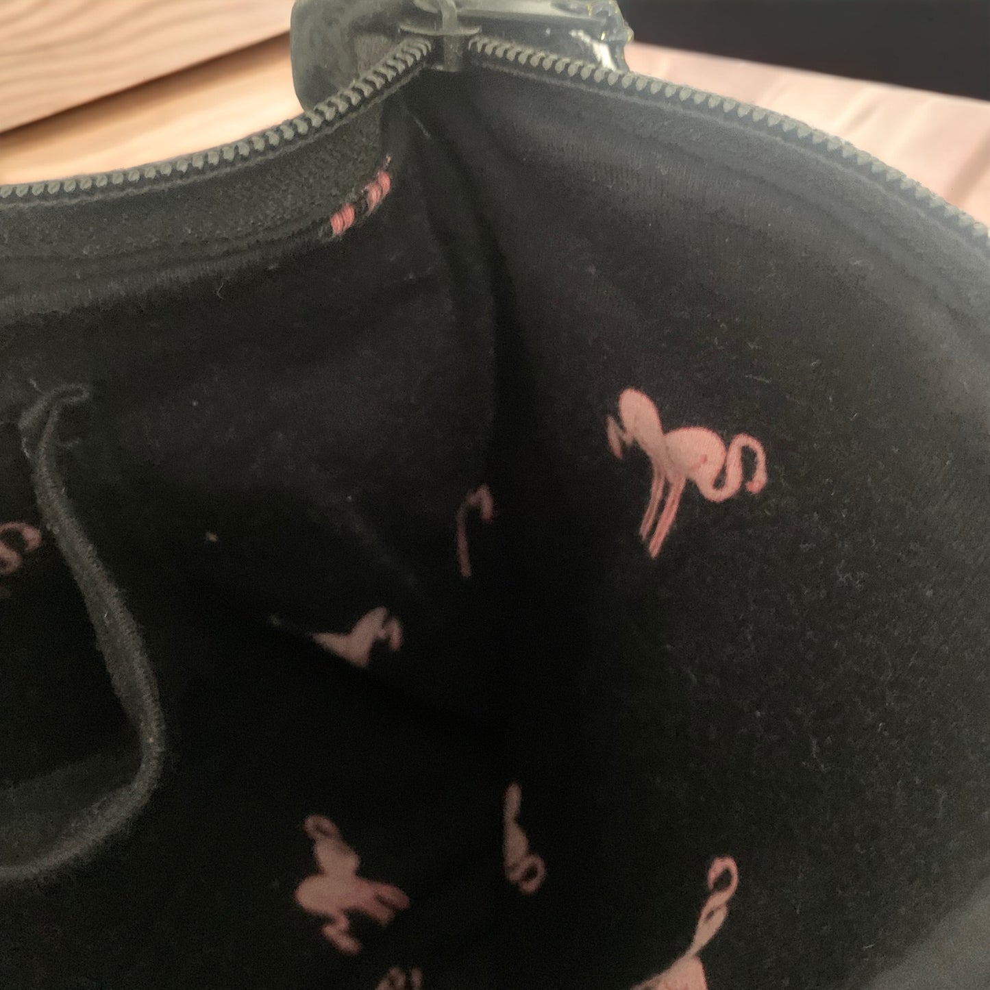 Bag black flamingo
