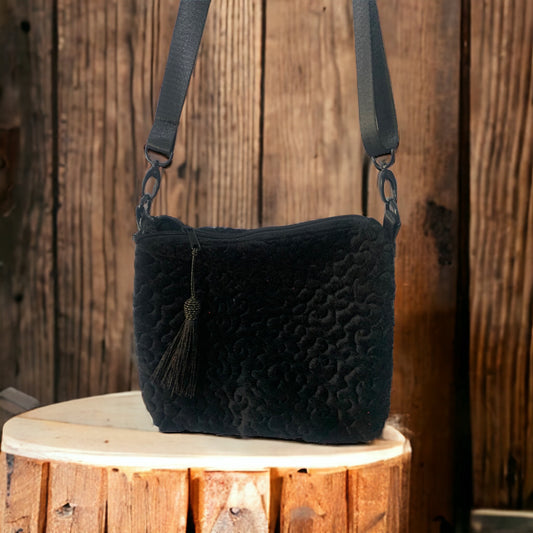 Bag black flamingo